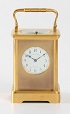 A French gilt brass carriage clock with rare 'Doctor' striking, circa 1890.
 